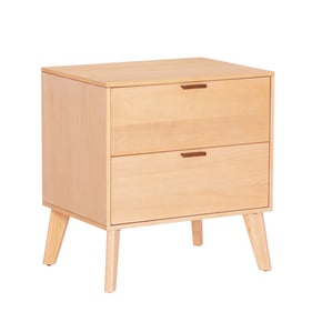 Linon Reid Natural 2 Drawers Nightstand