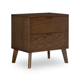 Linon Reid Walnut Two Drawers Nightstand