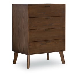 Linon Reid Walnut Four Drawers Chest