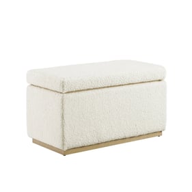 Linon Blanche Natural Rectangle Ottoman