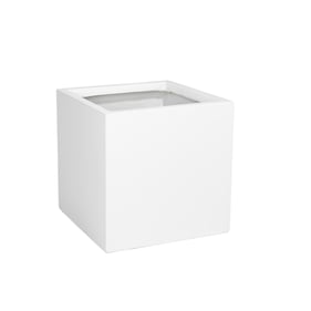 LeisureMod Fern White 12 Inch Planter