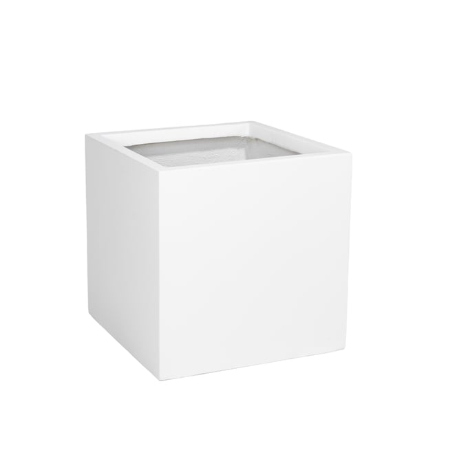 LeisureMod Fern White 12 Inch Planter LSM-FLP12W