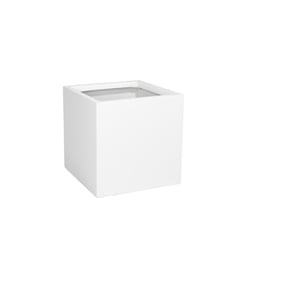 LeisureMod Fern White 9 Inch Planter