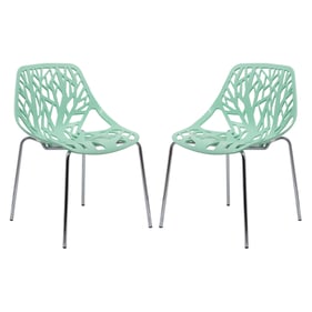 Design Edge Coledale 2  Mint Chromed Legs Dining Chairs