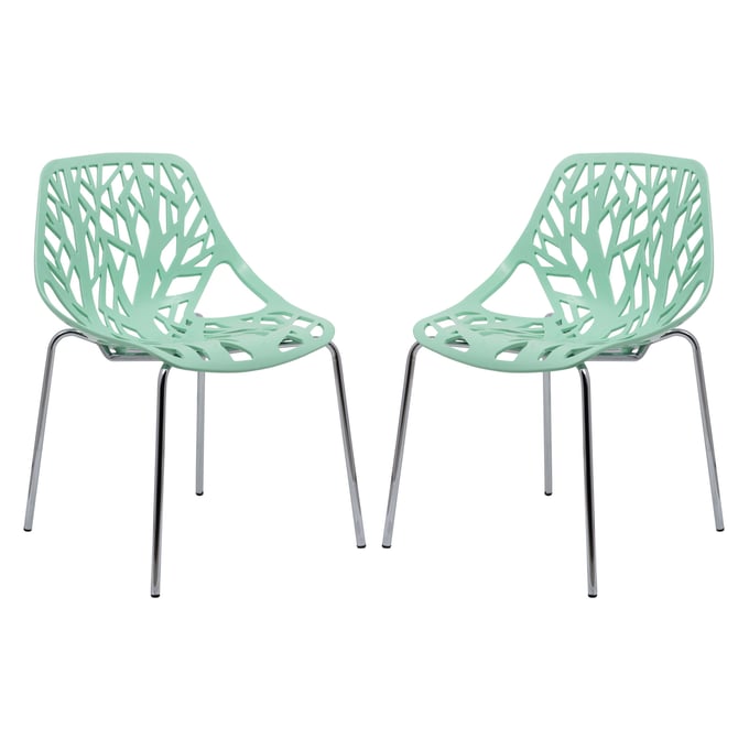 Design Edge Coledale 2  Mint Chromed Legs Dining Chairs DE-22366012