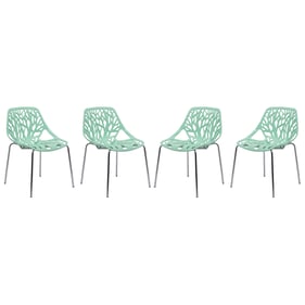 Design Edge Coledale 4  Mint Chromed Legs Dining Chairs