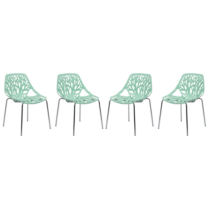 Design Edge Coledale 4  Mint Chromed Legs Dining Chairs DE-22366102