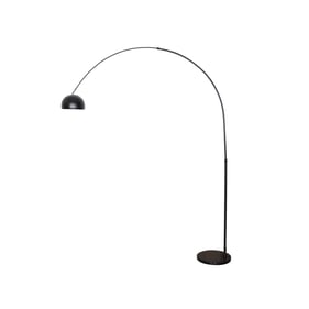 LeisureMod Arco Black Arched Floor Lamp