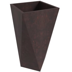 LeisureMod Aloe Brown Polystone 24 Inch Height Planter