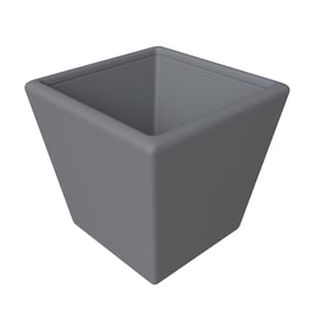 LeisureMod Blossom Dark Grey 14 Inch Planter