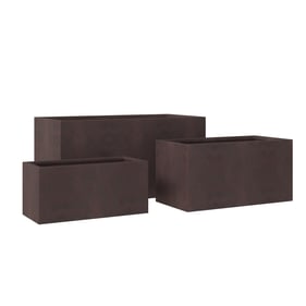 LeisureMod Bloom Brown Planter Set