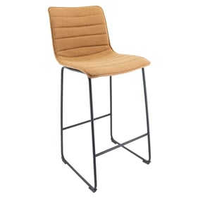 LeisureMod Brooklyn Light Brown Bar Stool