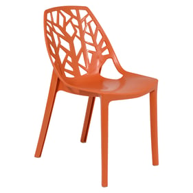 Design Edge Dapto  Orange Plastic Dining Chair