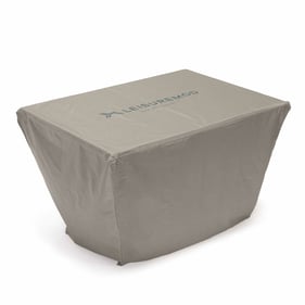 LeisureMod Chelsea Brown Waterproof Fabric Fire Pit Table Cover