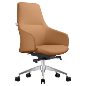 LeisureMod Celeste Acorn Brown Office Chair