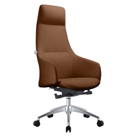 LeisureMod Celeste Dark Brown Tall Office Chair