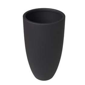 LeisureMod Crete Black 9.5 Inch Planter