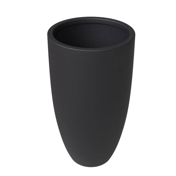 LeisureMod Crete Black 9.5 Inch Planter LSM-CP16BL