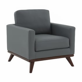 LeisureMod Chester Grey Accent Arm Chair