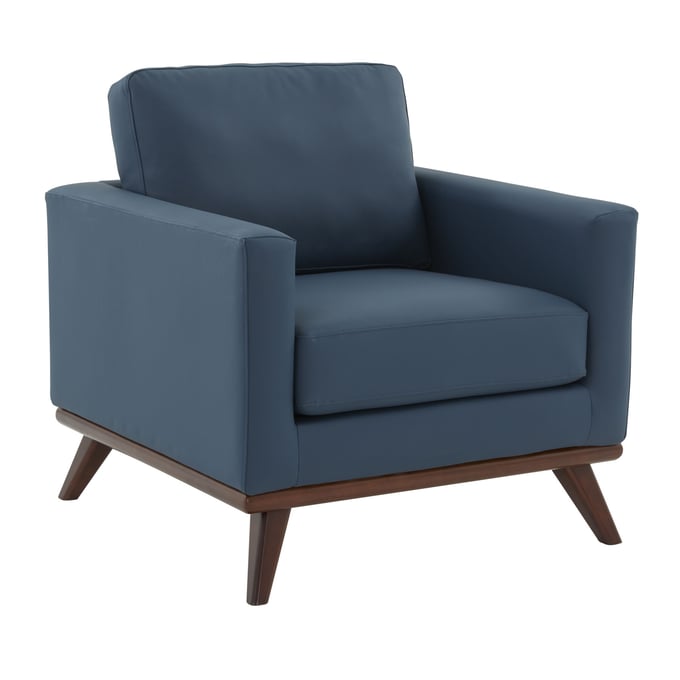 LeisureMod Chester Navy Blue Accent Arm Chair LSM-CS33NBU-L