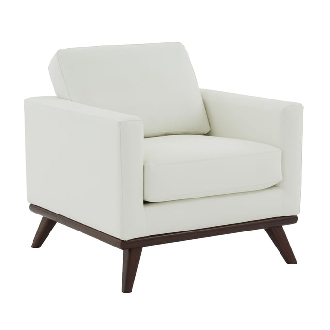 LeisureMod Chester White Accent Arm Chair LSM-CS33W-L