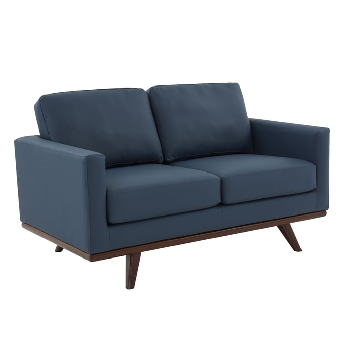 LeisureMod Chester Navy Blue Loveseat LSM-CS58NBU-L