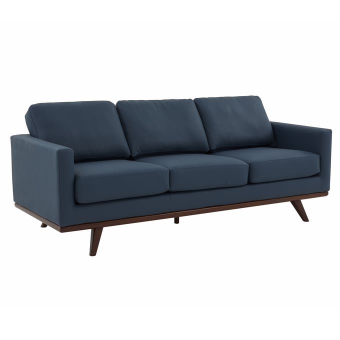 LeisureMod Chester Navy Blue 3pc Living Room Set LSM-CS33BL-L-LR-S8