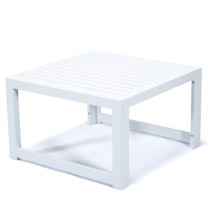 LeisureMod Chelsea White Patio Coffee Table LSM-CT30W