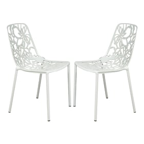 2 LeisureMod Devon White Aluminum Chairs