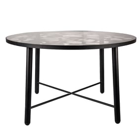 LeisureMod Devon Black Aluminum Outdoor Dining Table