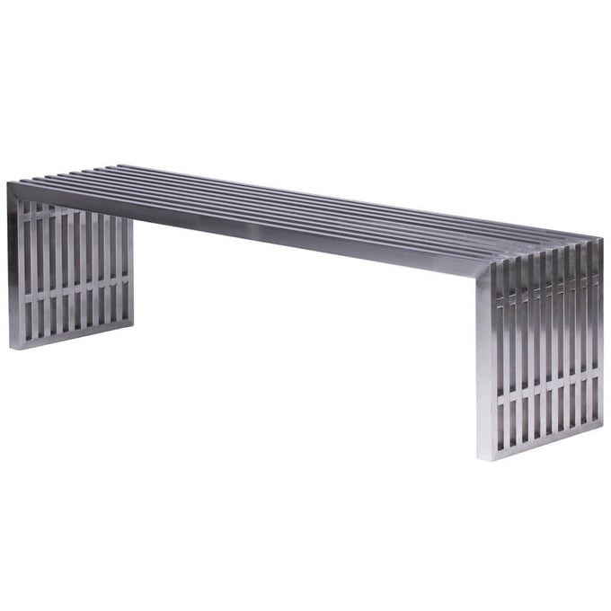 Design Edge Dungog  59 Inch Stainless Steel Bench DE-22368752