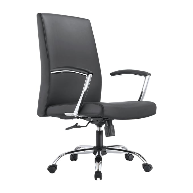 LeisureMod Evander Black Office Chair LSM-EO20BLL