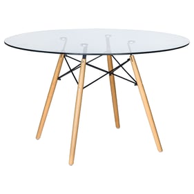 Design Edge Deniliquin  Clear Round Dining Table