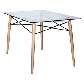 Design Edge Deniliquin  Clear Rectangle Dining Table