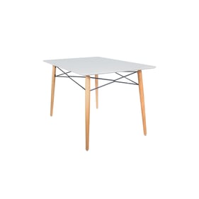 Design Edge Deniliquin  White Rectangle Dining Table