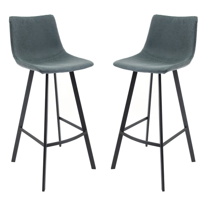 2 LeisureMod Elland Peacock Blue Bar Stools LSM-ES29BU2