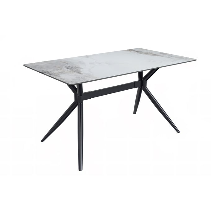 LeisureMod Elega Medium Grey Dining Table LSM-ETBL-55PGR-S