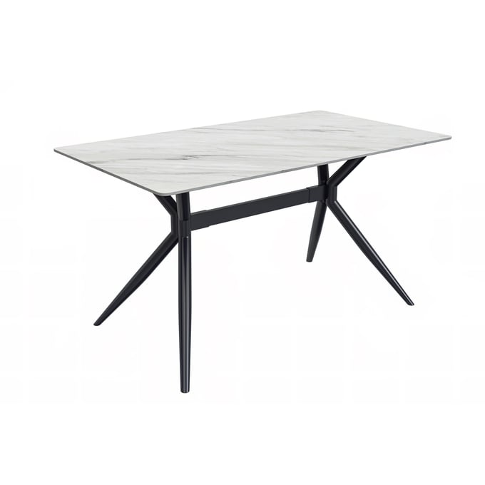 LeisureMod Elega White Dining Table LSM-ETBL-55W-S