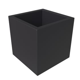 LeisureMod Fern Black 12 Inch Planter