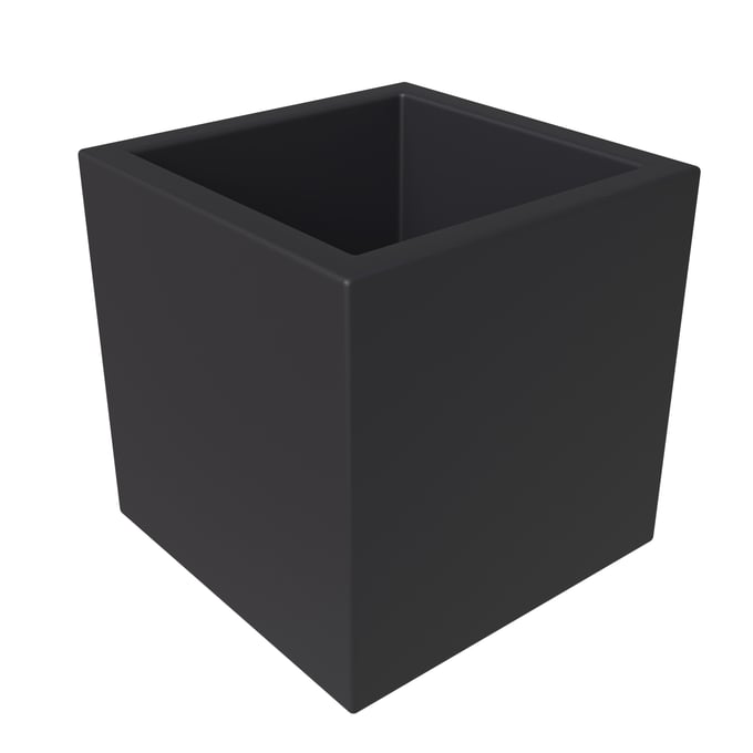 LeisureMod Fern Black 15 Inch Planter LSM-FLP15BL