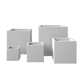 LeisureMod Fern White Planter Set