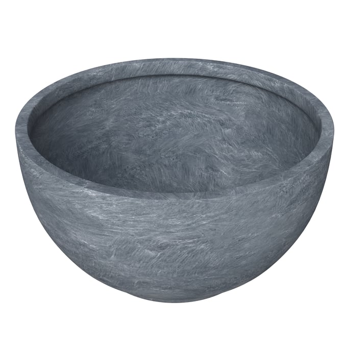 LeisureMod Grove Aged Concrete Hemisphere 10.6 Inch Planter LSM-GP6AC