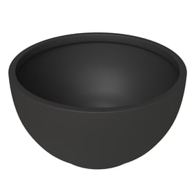 LeisureMod Grove Black Hemisphere 10.6 Inch Planter