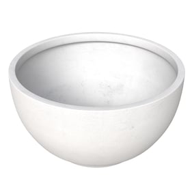 LeisureMod Grove White Hemisphere 10.6 Inch Planter