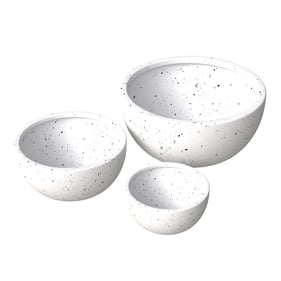 LeisureMod Iris White Planter Set