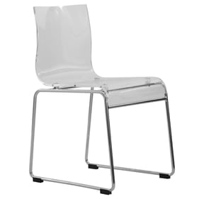 LeisureMod Lima Clear Acrylic Chair