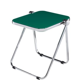 LeisureMod Lawrence Green Rectangular Folding Side Table