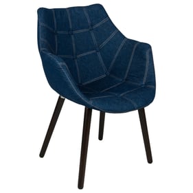 Design Edge Glen Innes  Denim Tufted Lounge Chair