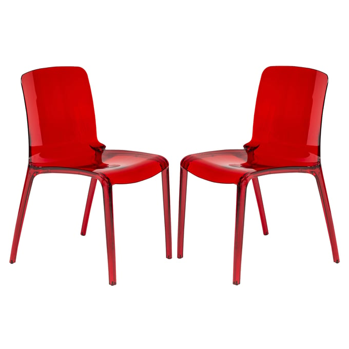 2 LeisureMod Murray Red Dining Chairs LSM-MC20R2