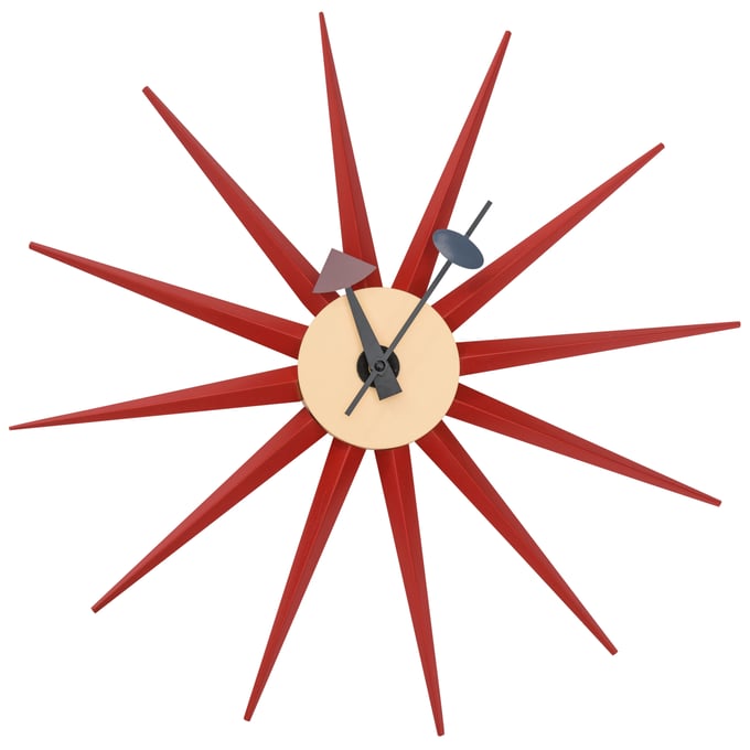 LeisureMod Maxi Red Silent Non Ticking Wall Clock LSM-MCL18R